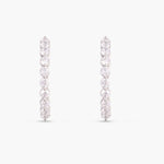 Earrings CZ Adorned Silver Hoop Earrings