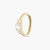 Triad CZ Gold Plated Silver Ring