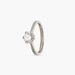 Finger Ring Flora CZ Silver Ring