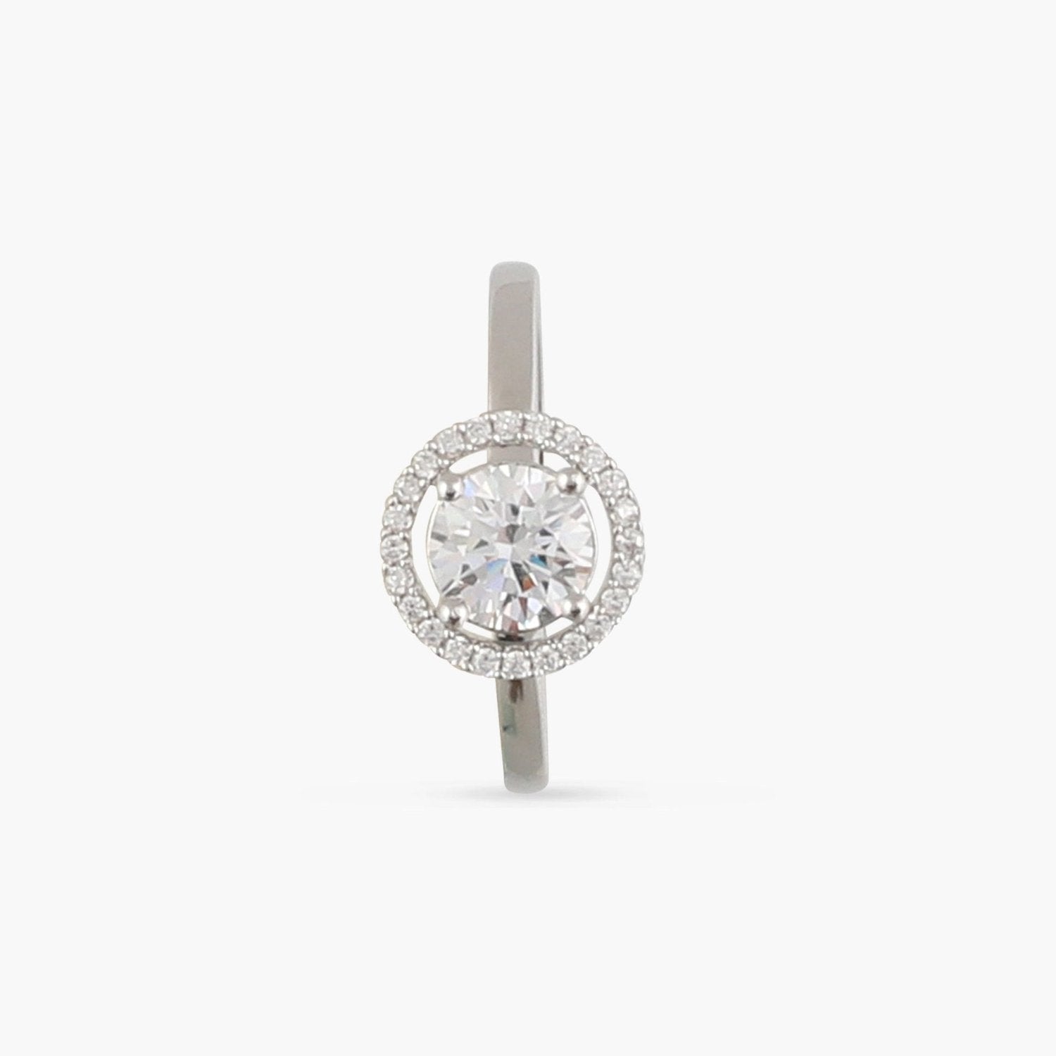 Ovaline CZ Silver Ring