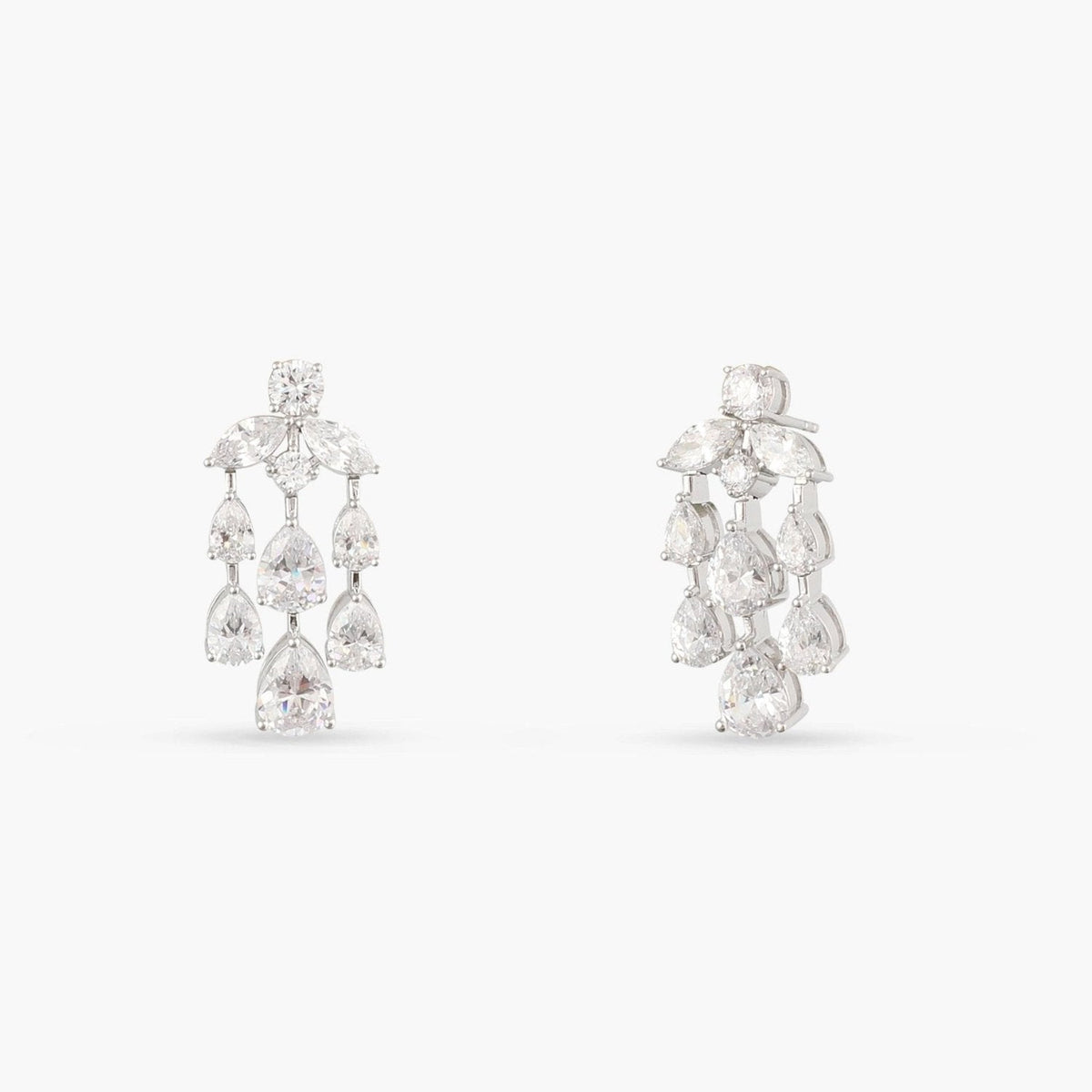 Earrings Aurelia CZ Silver Chandelier Earrings