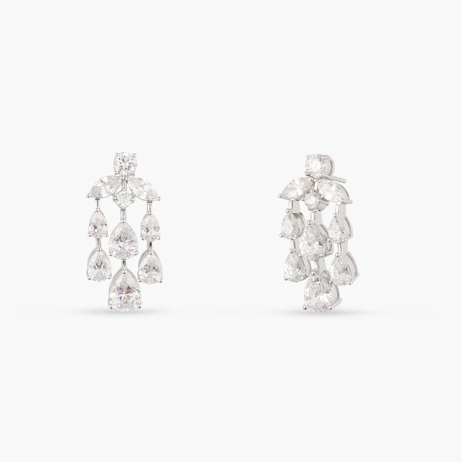 Earrings Aurelia CZ Silver Chandelier Earrings
