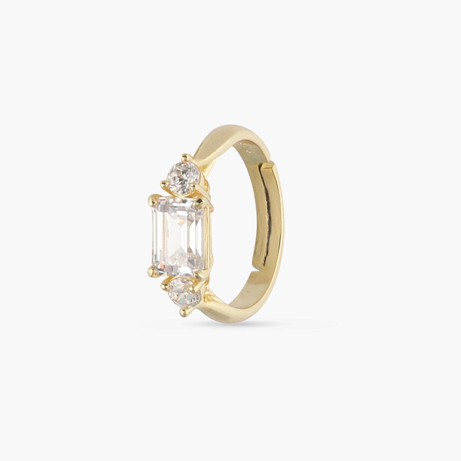 Aure CZ Gold Plated Silver Ring