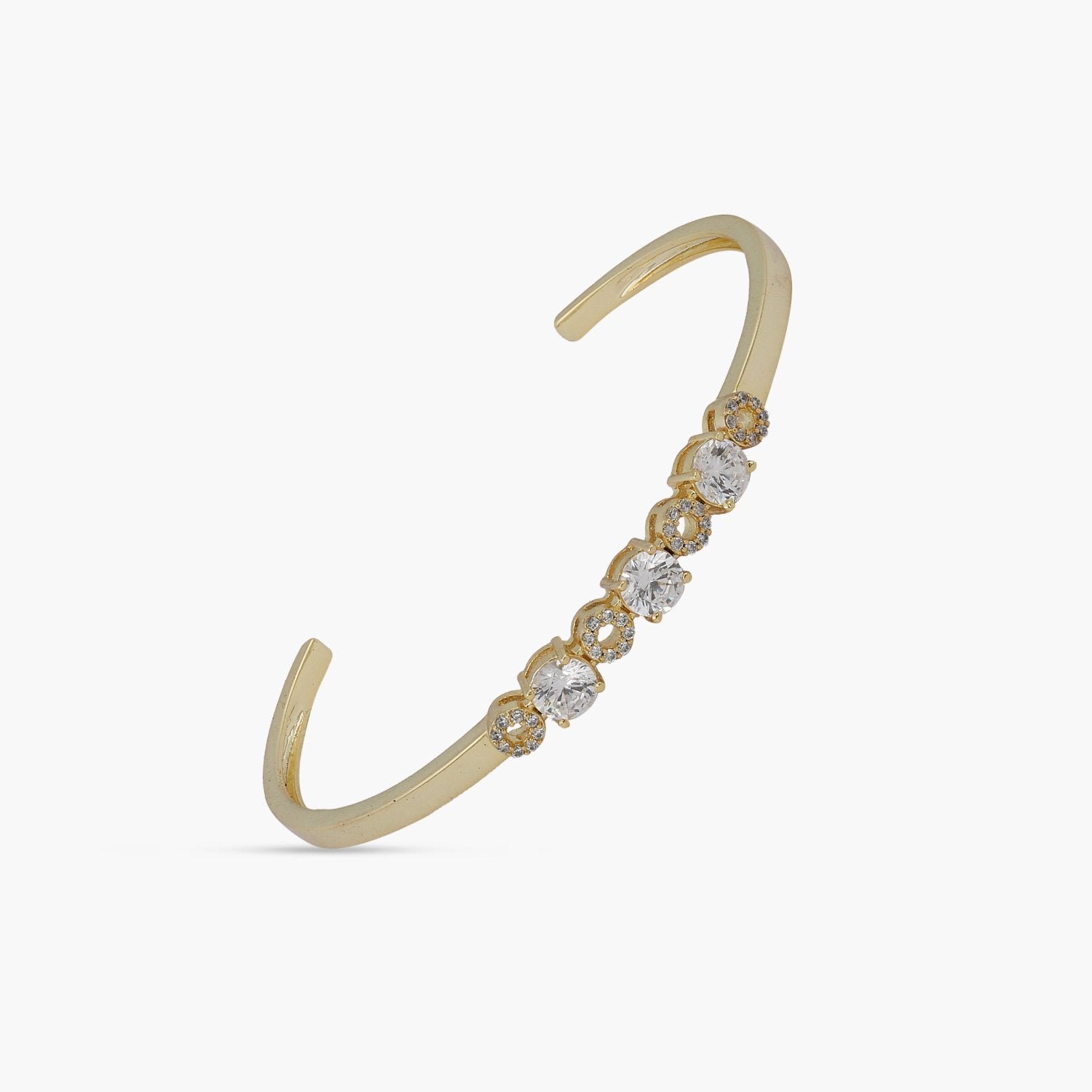 Ethereal Gold Plated CZ Silver Bracelet