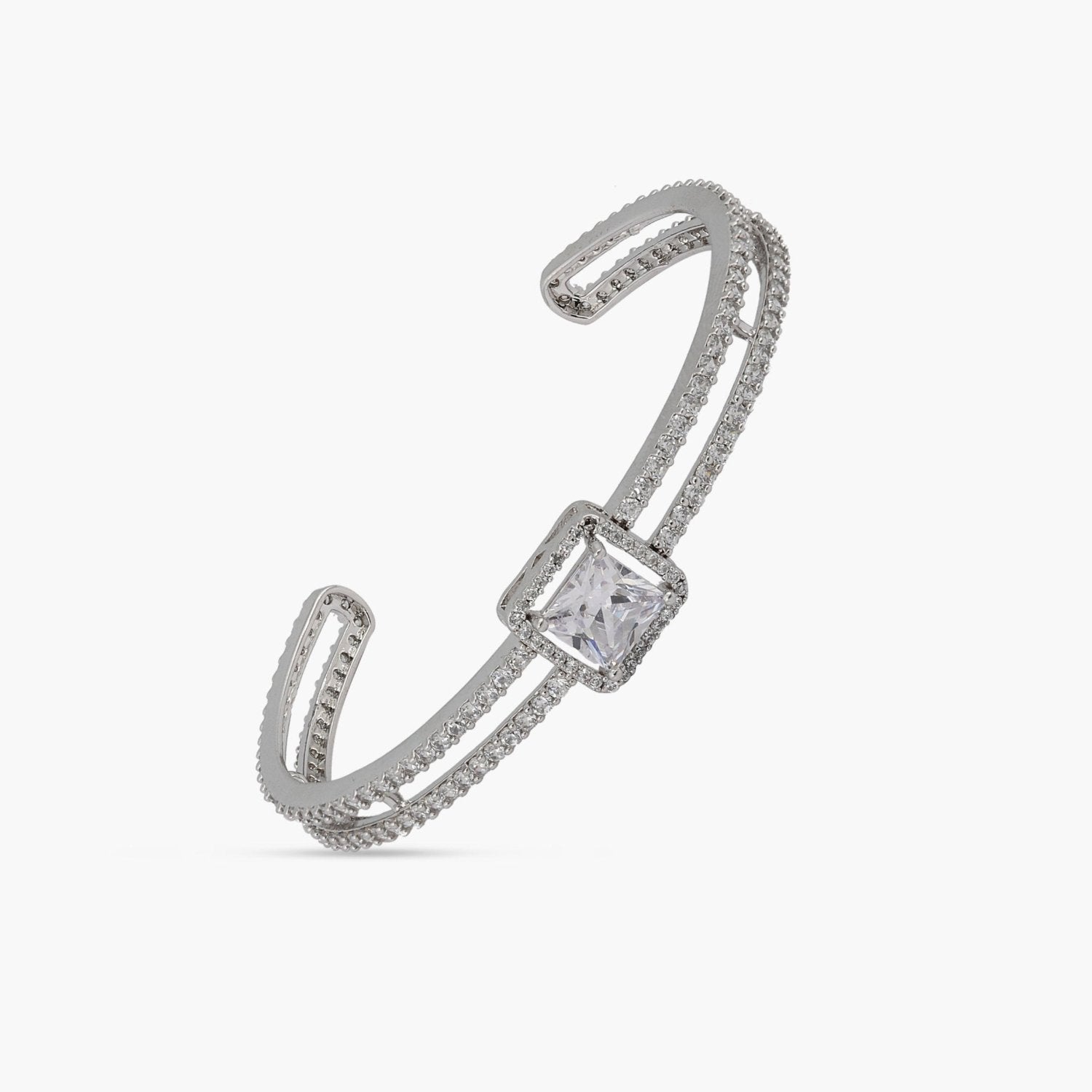 Bracelet Grandeur Layered CZ Silver Bracelet