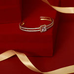 Bracelet Grandeur Layered Gold Plated CZ Silver Bracelet