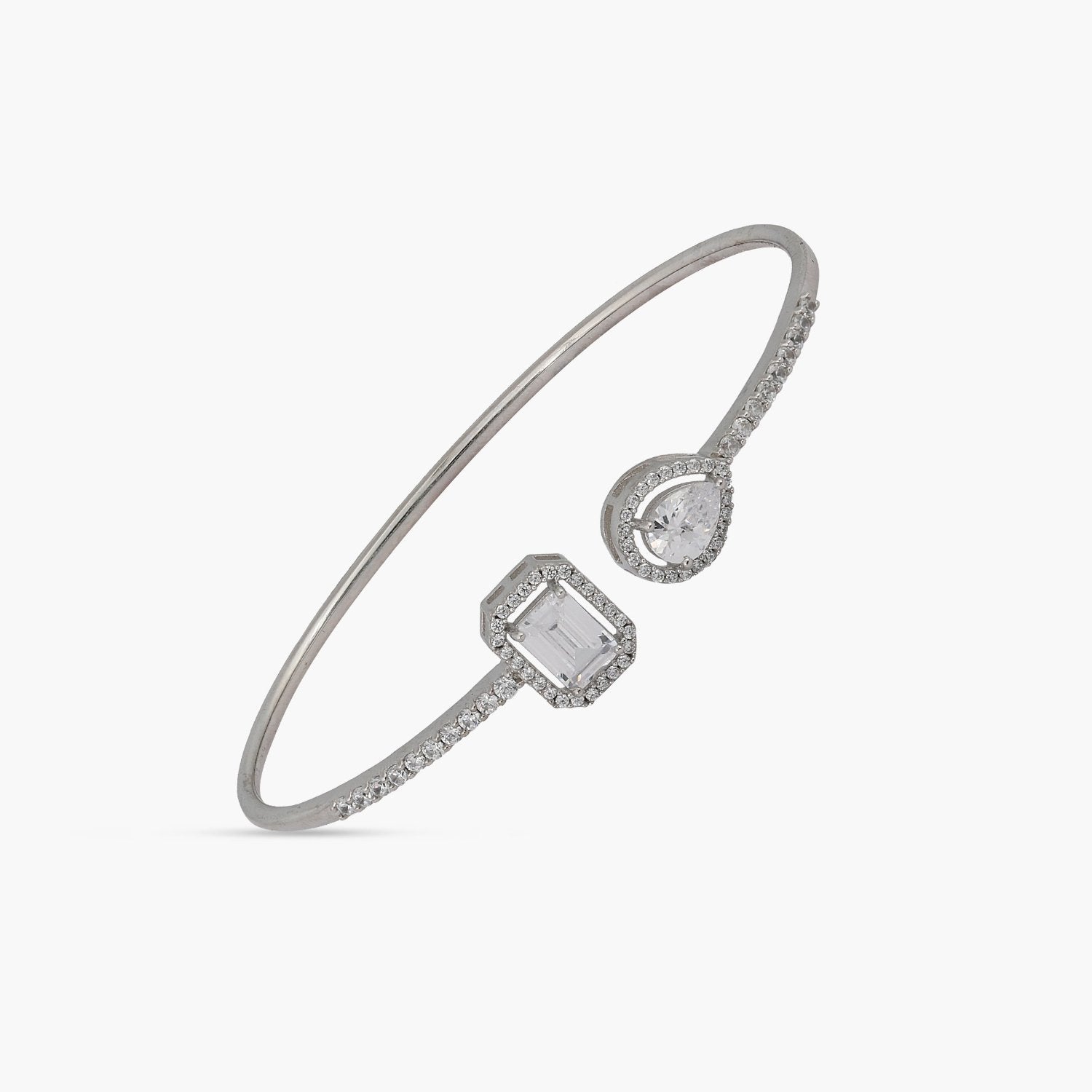 Radiant Elegance CZ Silver Bracelet