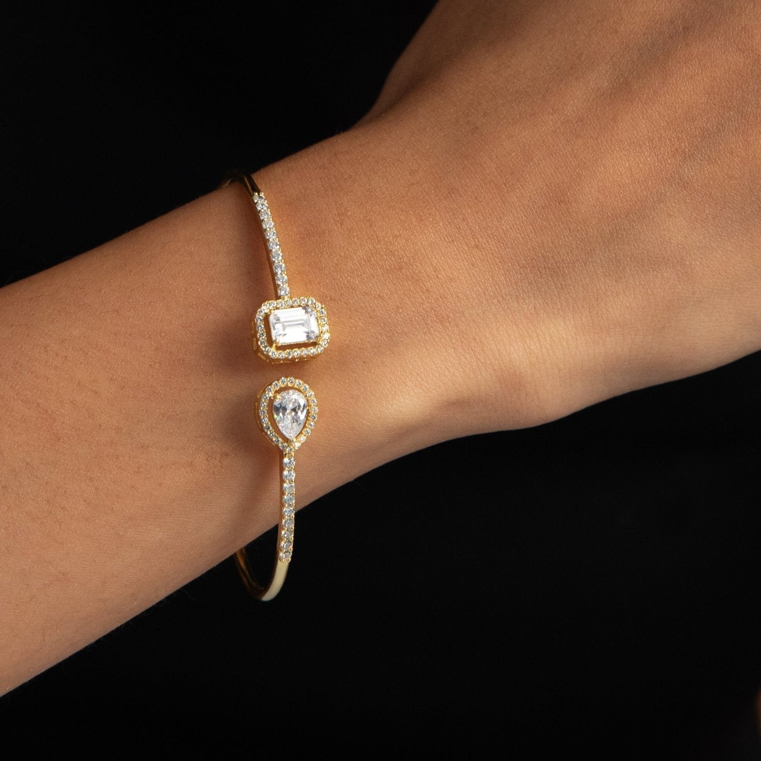 Grace Gold Plated CZ Silver Bracelet