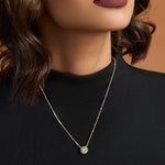 Necklace Essence Gold Plated CZ Silver Pendant Necklace