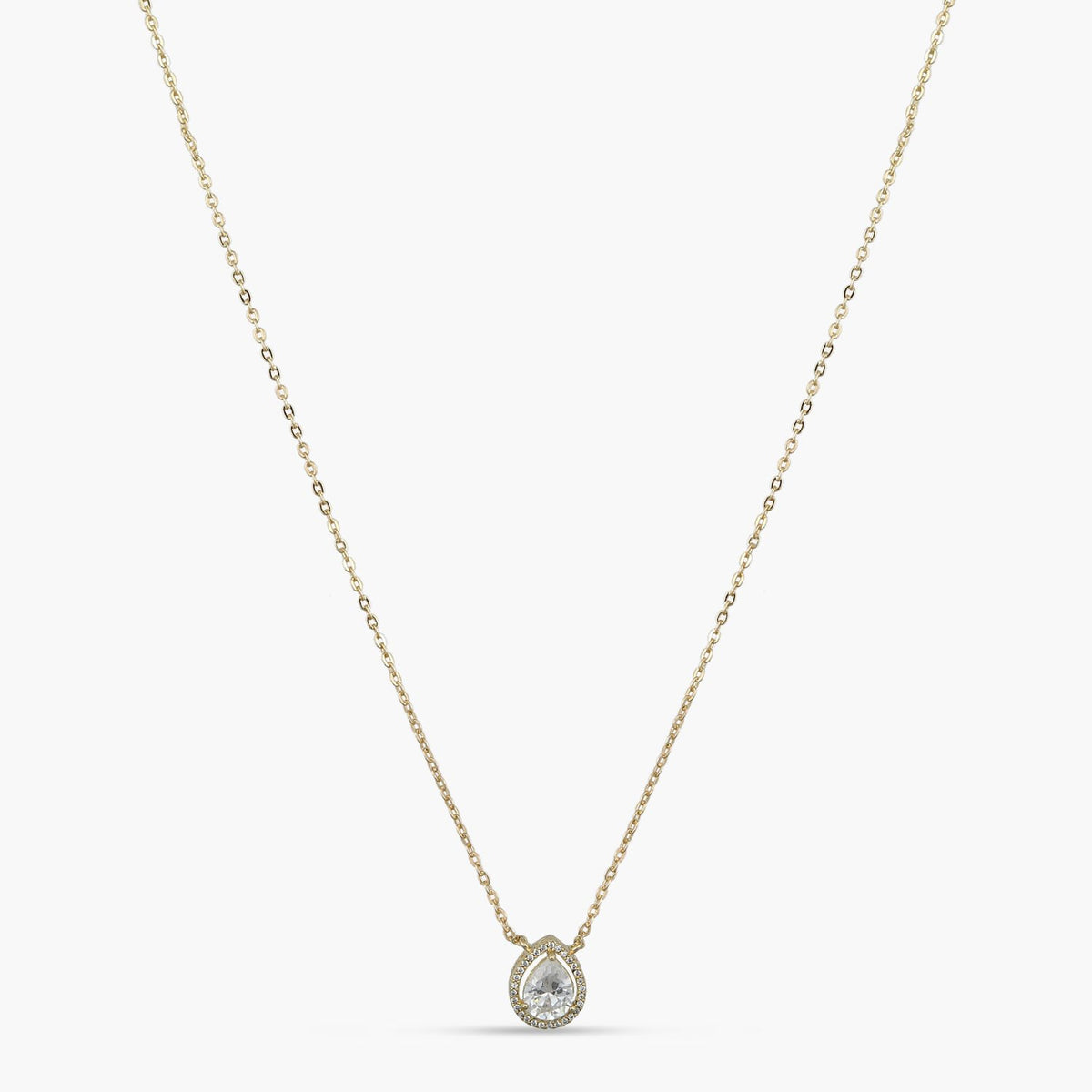 Harmony Gold Plated CZ Silver Pendant Necklace