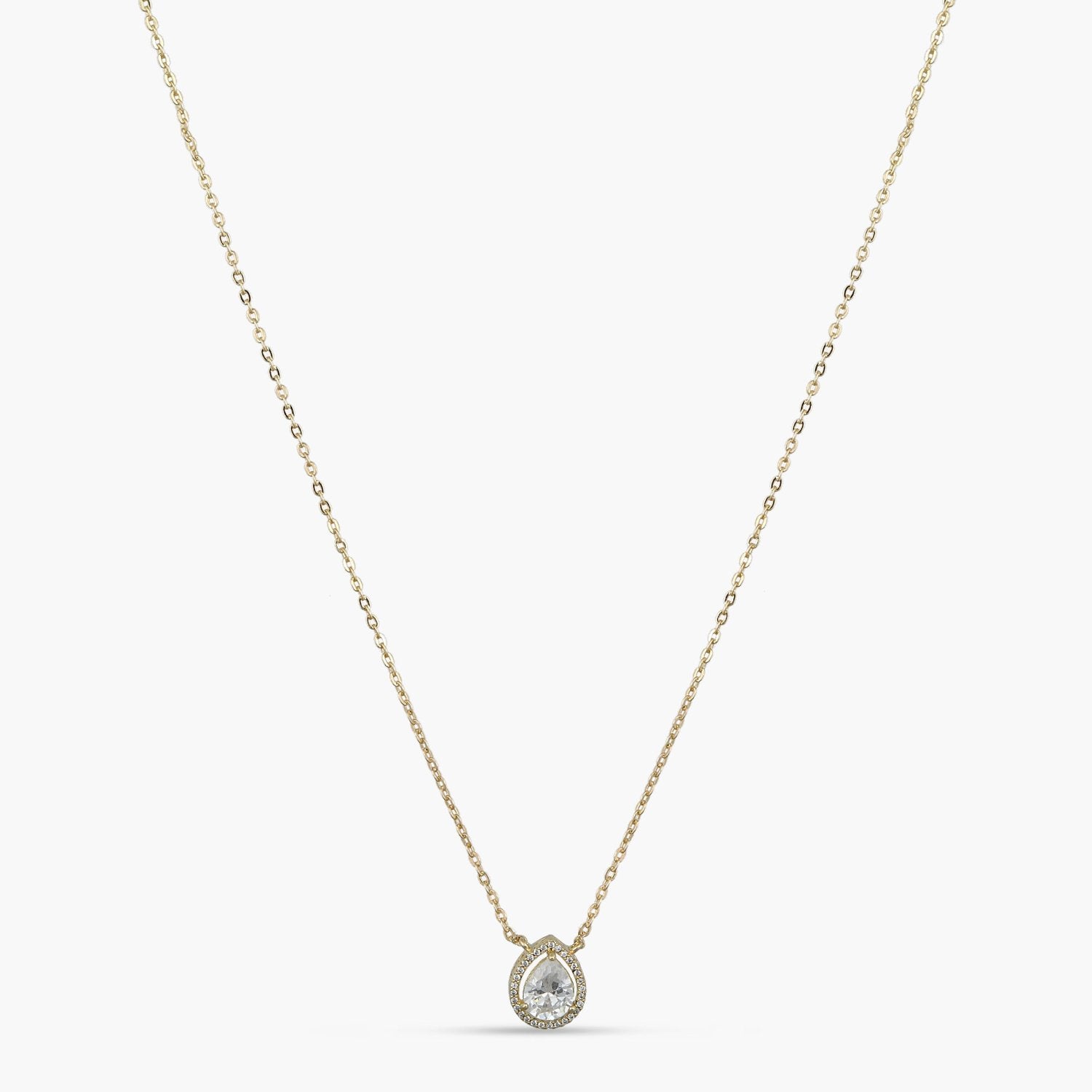 Harmony Gold Plated CZ Silver Pendant Necklace