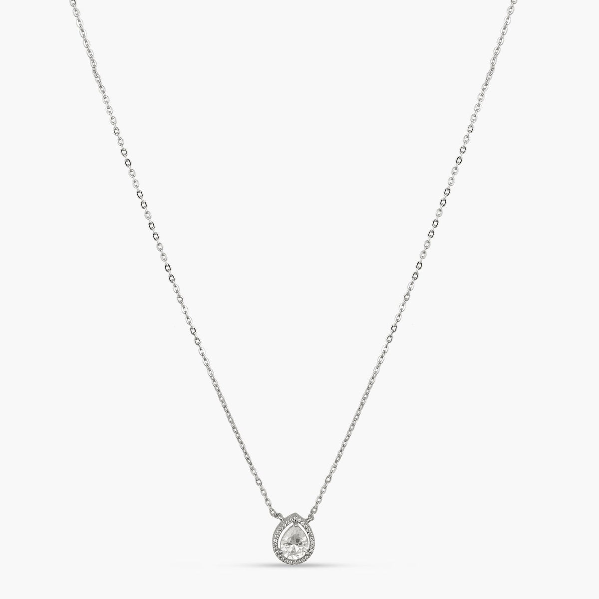 Harmony CZ Silver Pendant Necklace