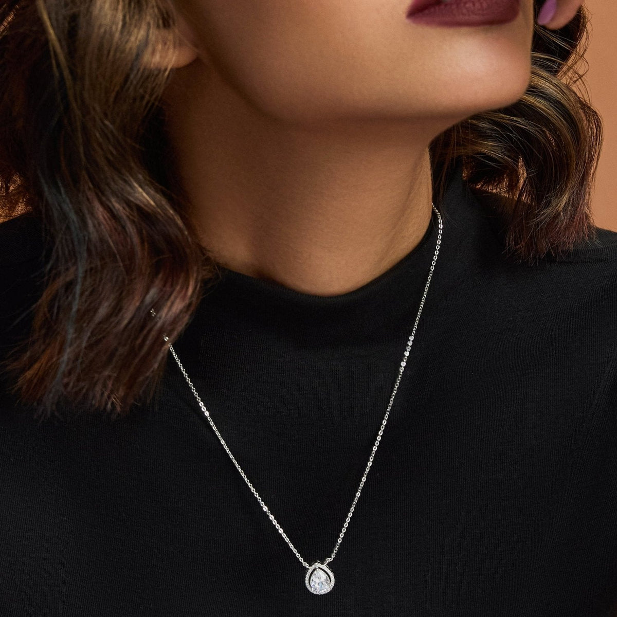 Necklace Harmony CZ Silver Pendant Necklace