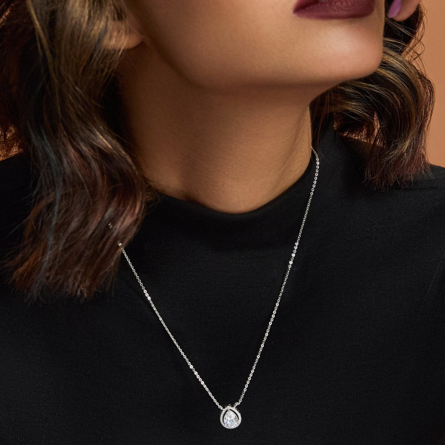 Necklace Harmony CZ Silver Pendant Necklace