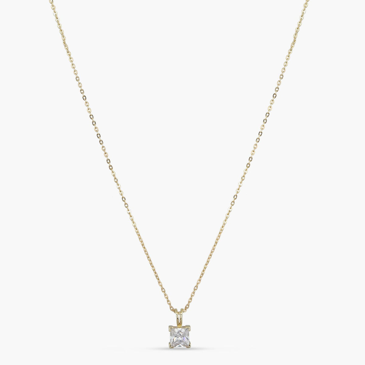 Luxe Gold Plated CZ Silver Pendant Necklace