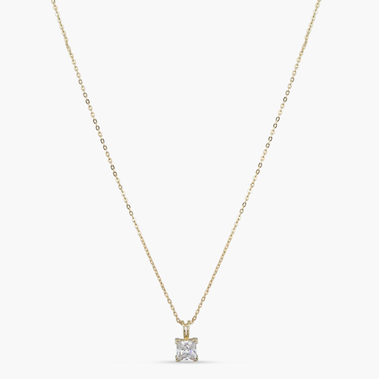 Necklace Luxe Gold Plated CZ Silver Pendant Necklace