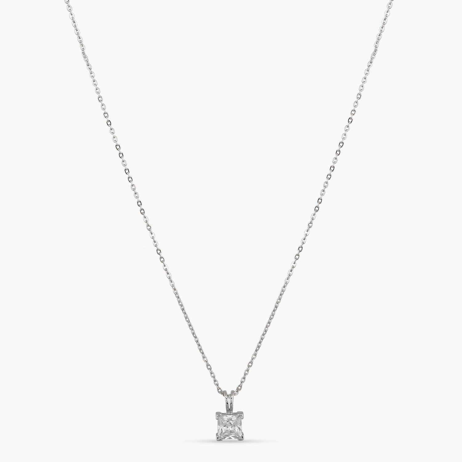 Necklace Luxe CZ Silver Pendant Necklace