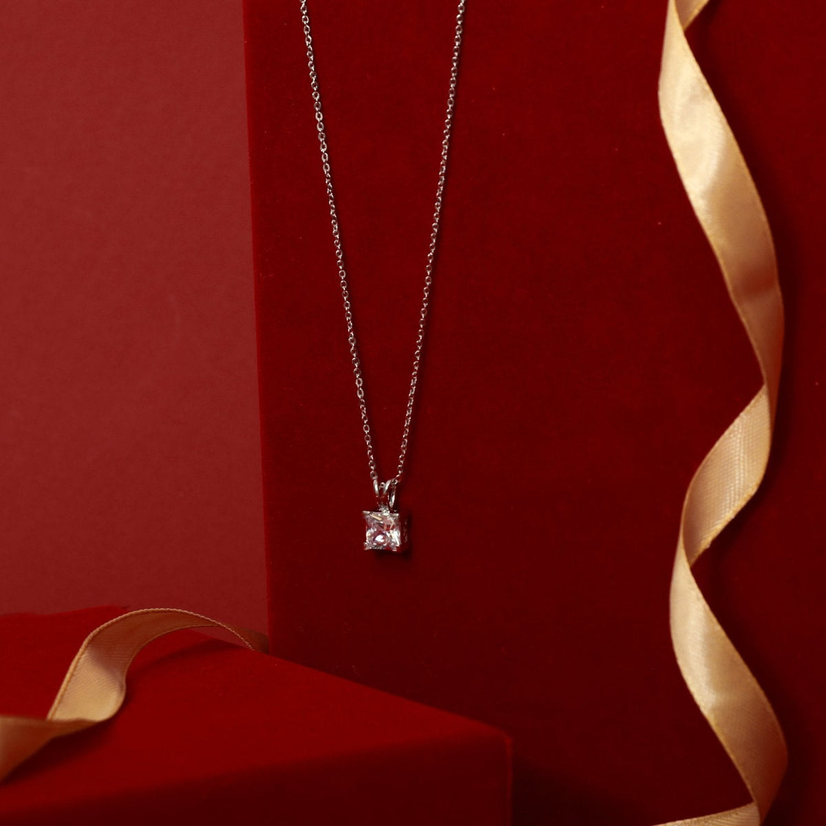 Necklace Luxe CZ Silver Pendant Necklace