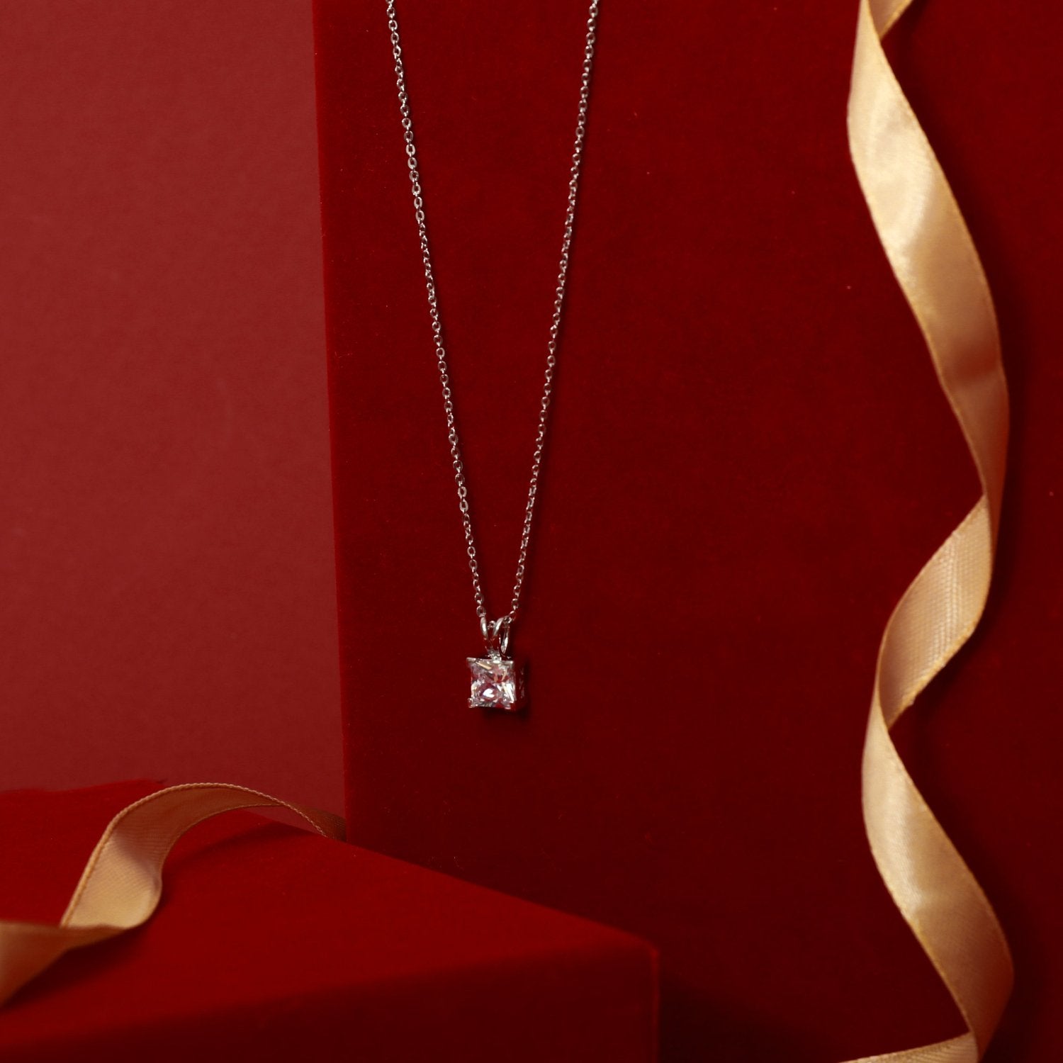 Necklace Luxe CZ Silver Pendant Necklace