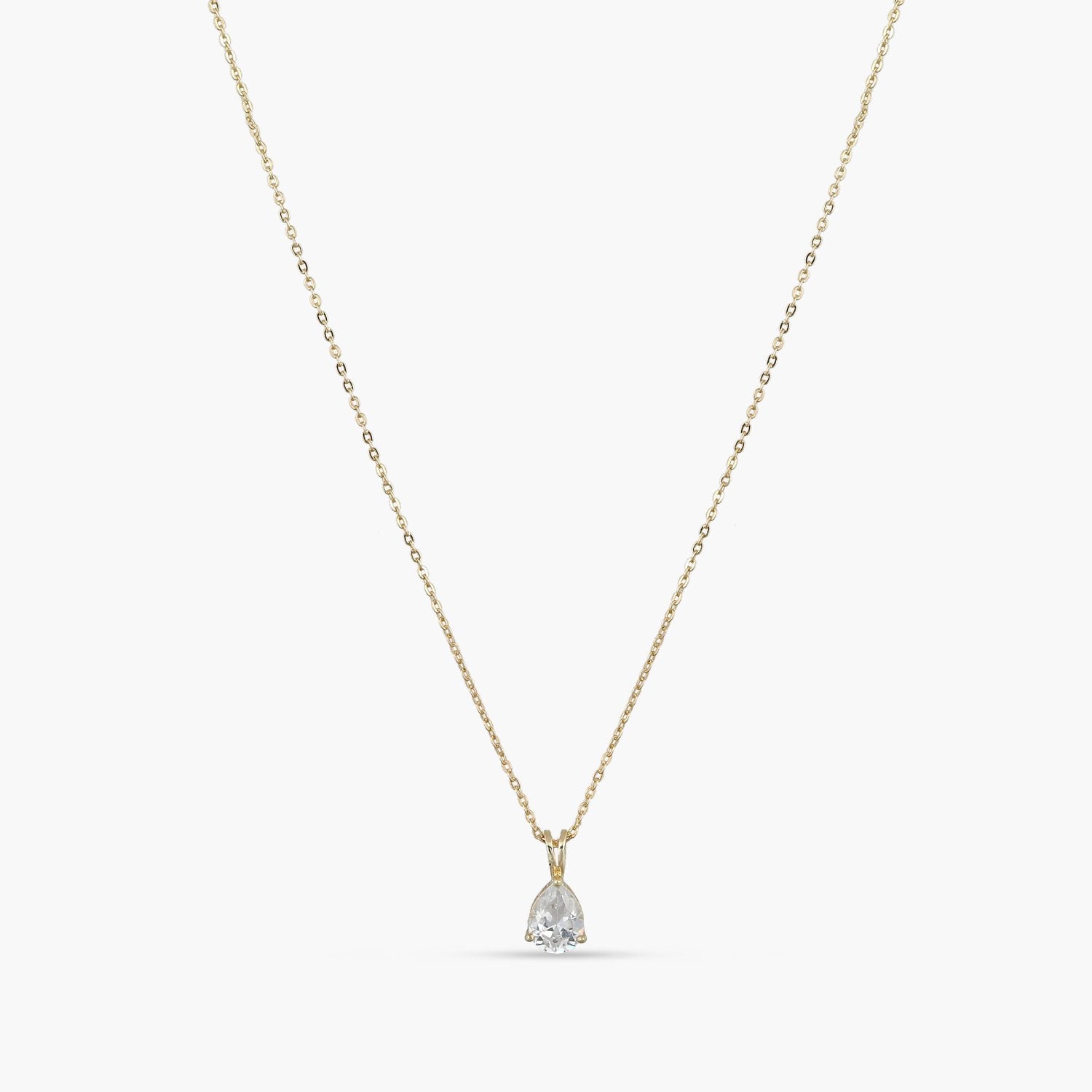 Necklace Eternal Glow Gold Plated CZ Silver Pendant Necklace