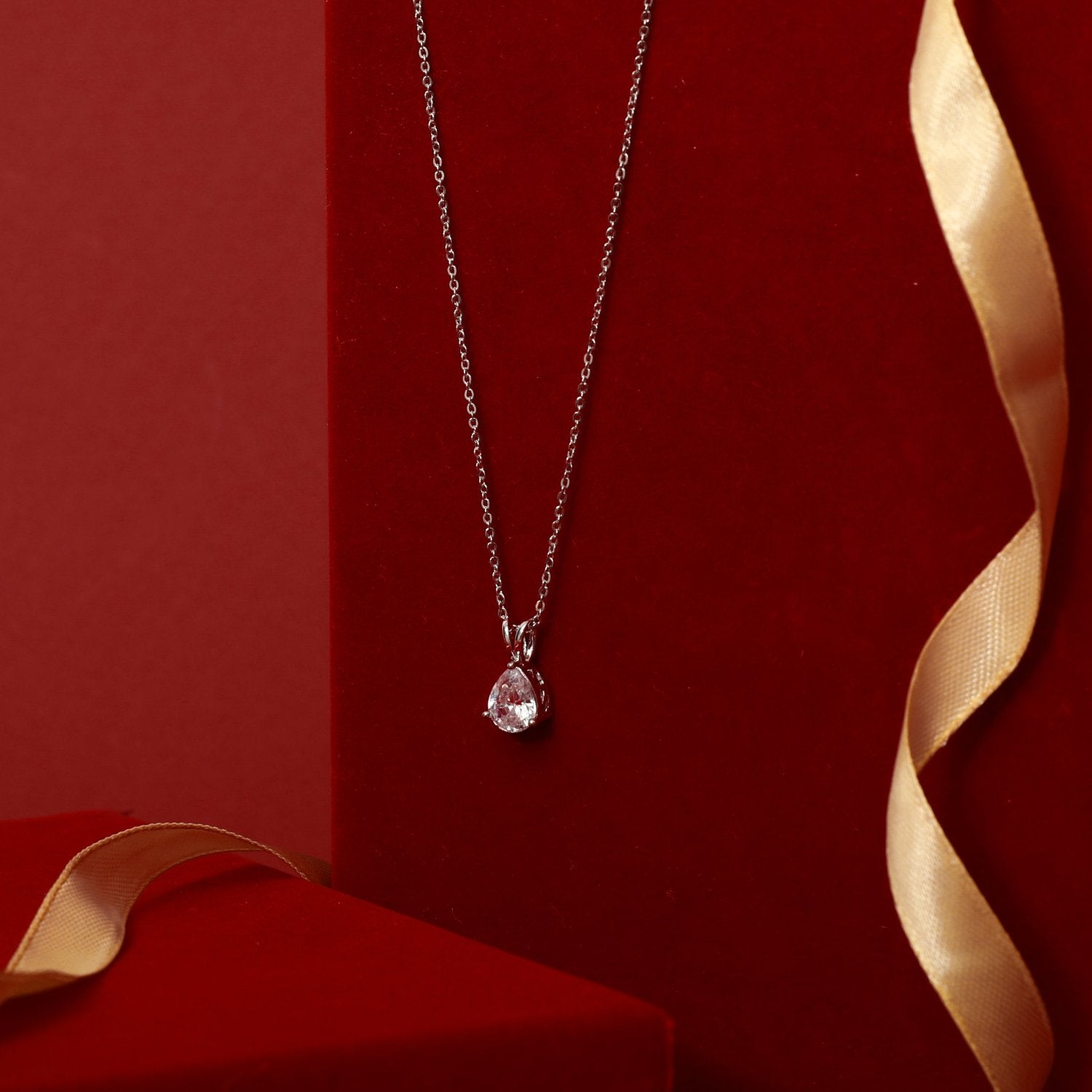 Eternal Glow CZ Silver Pendant Necklace