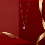 Necklace Eternal Glow Gold Plated CZ Silver Pendant Necklace