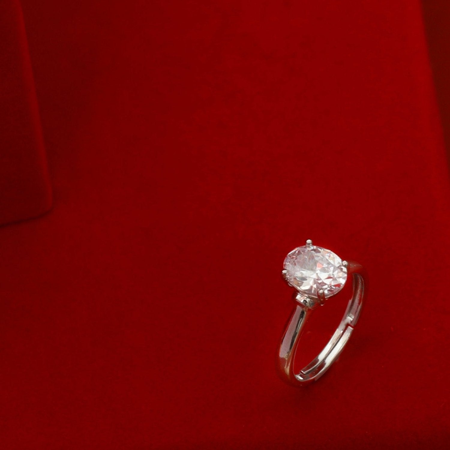Finger Ring Aurora Solitaire CZ Silver Ring