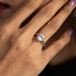 Finger Ring Aurora Solitaire CZ Silver Ring