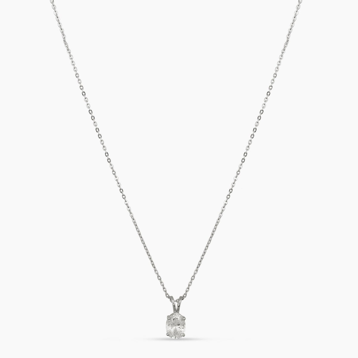 Celestial Spark CZ Silver Pendant Necklace