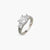 Celestia Three Stone CZ Silver Ring