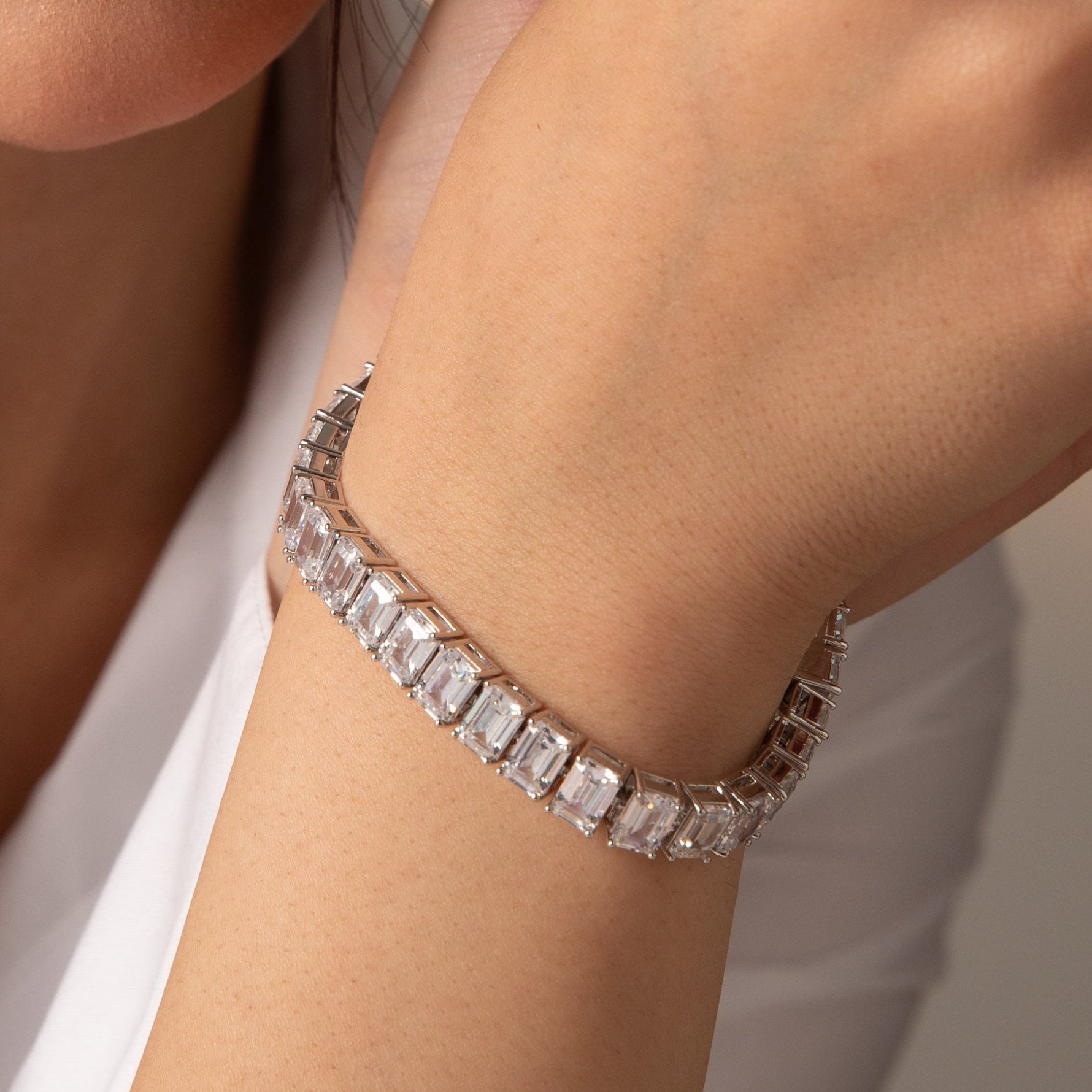 Bracelet Classic CZ Silver Tennis Bracelet