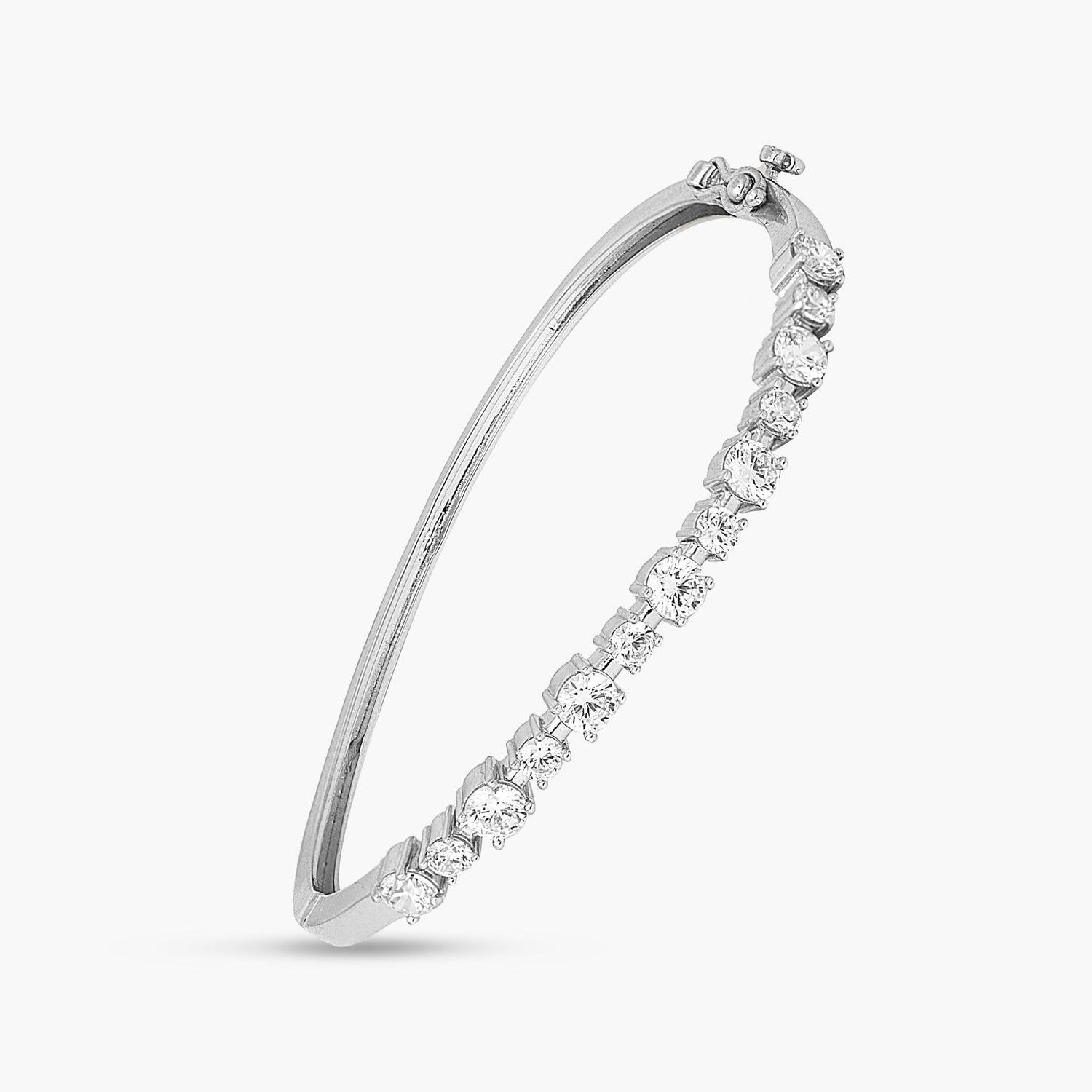 Bracelet Waveform CZ Silver Cuff Bracelet