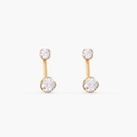 Earrings Gleam CZ Silver Jacket Earrings
