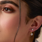 Earrings Gleam CZ Silver Jacket Earrings