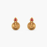 Reeva Coin Silver Stud Earrings