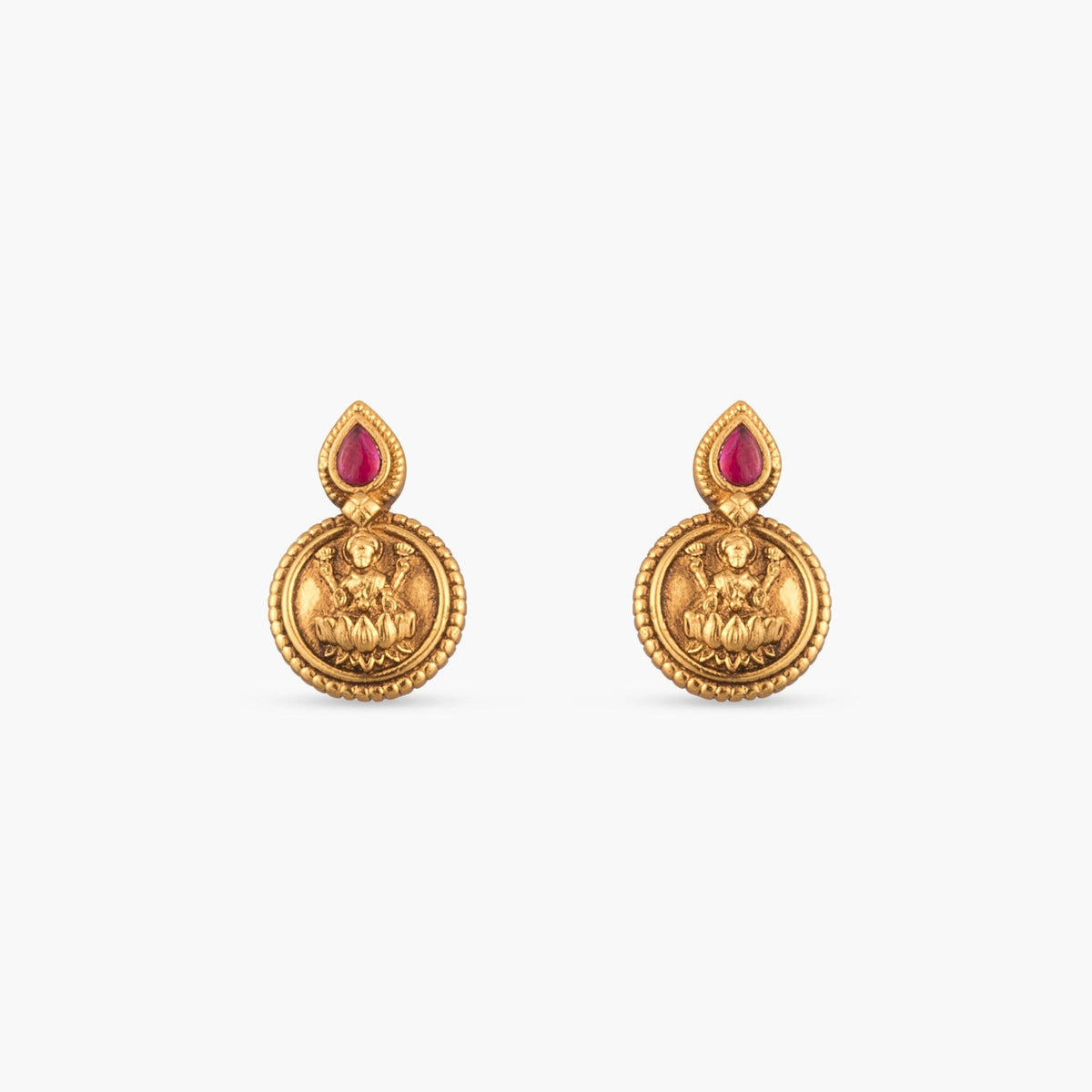 Earrings Reeva Coin Silver Stud Earrings