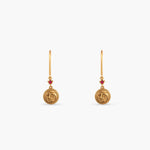 Ahana Coin Silver Drop Earrings