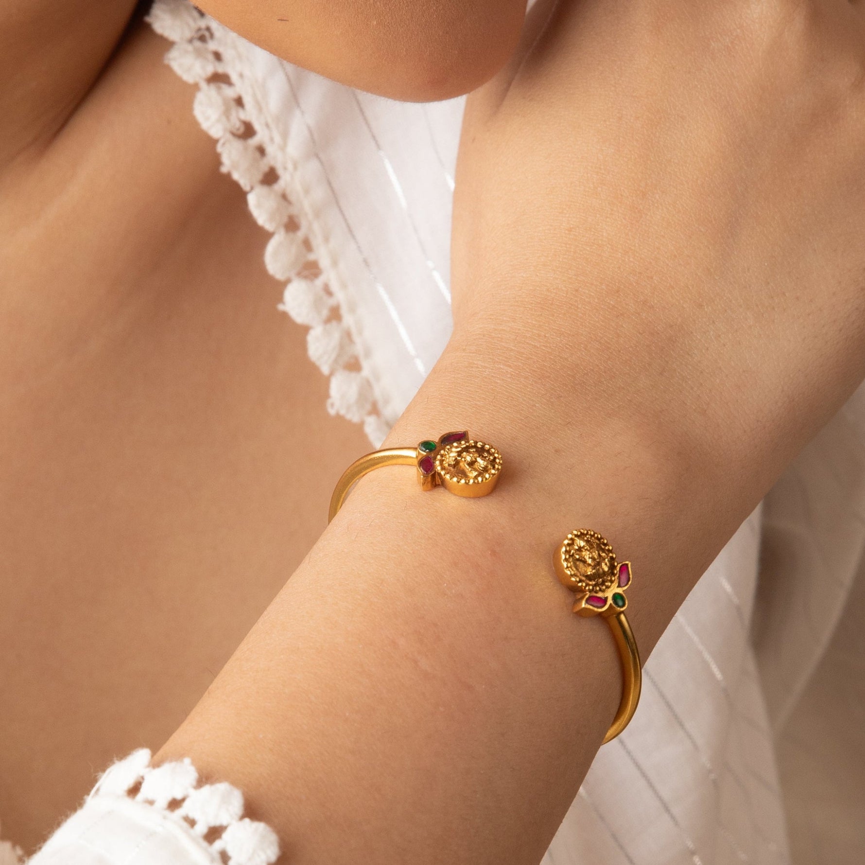 Aarna Coin Silver Bracelet