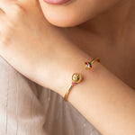 Kaveri Coin Multi-Stone Silver Bracelet