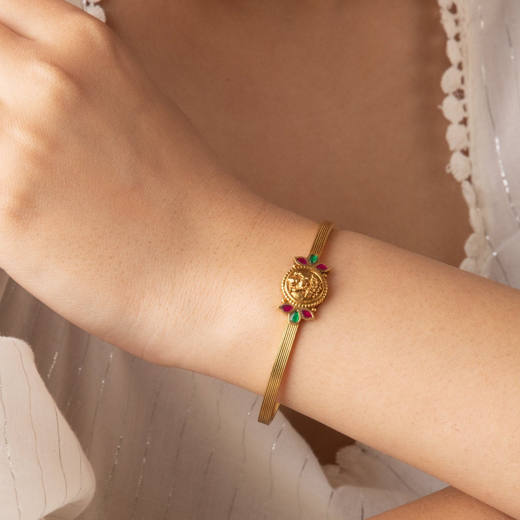 Leela Coin Silver Bracelet