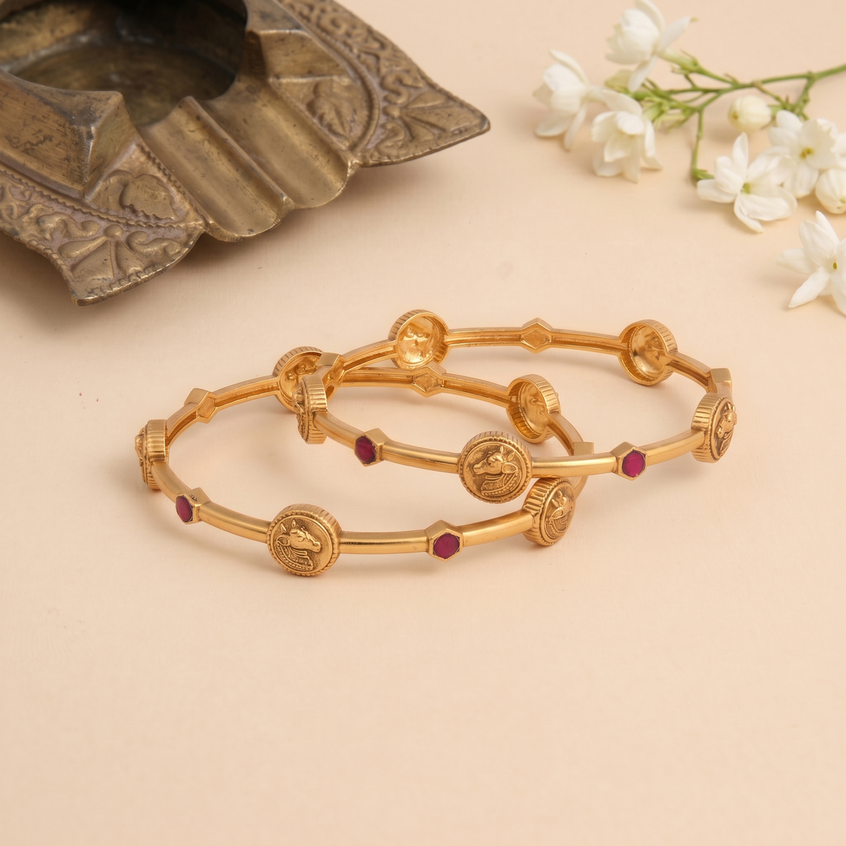 Vaani Coin Silver Bangles