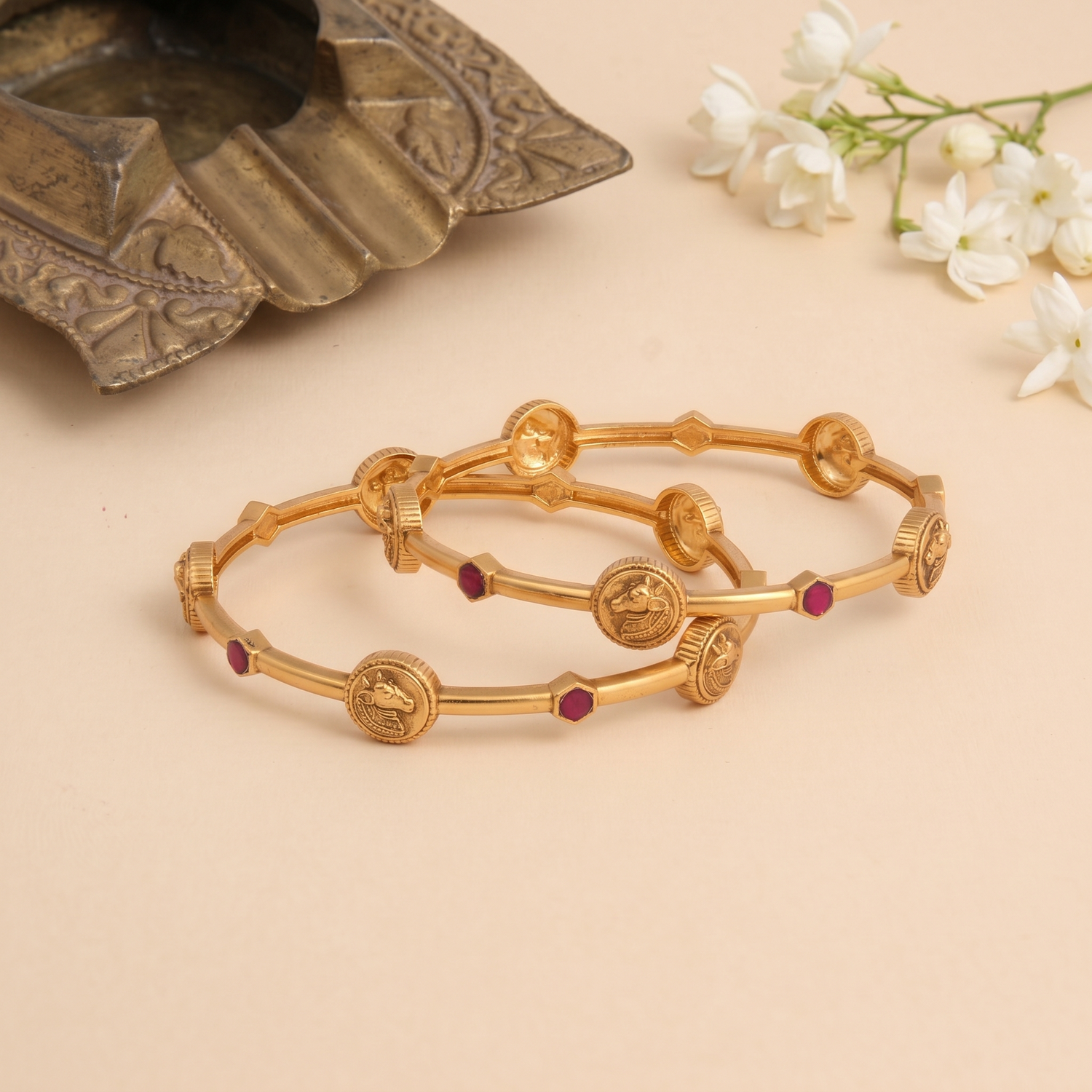 Vaani Coin Silver Bangles