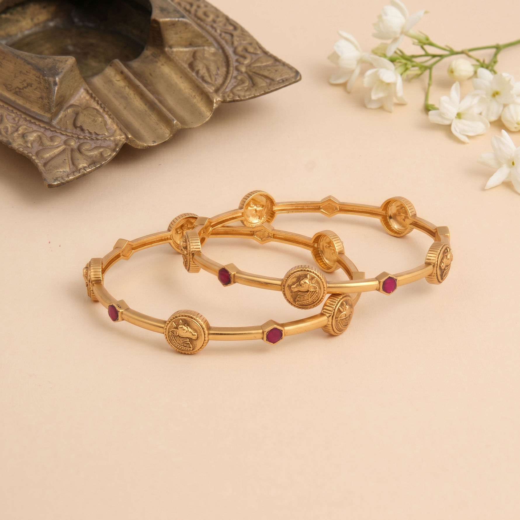 Vaani Coin Silver Bangles