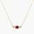 Radiance Red Moissanite Silver Pendant Necklace