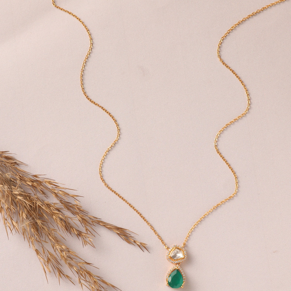 Mystic Elegance Moissanite Silver Pendant Necklace