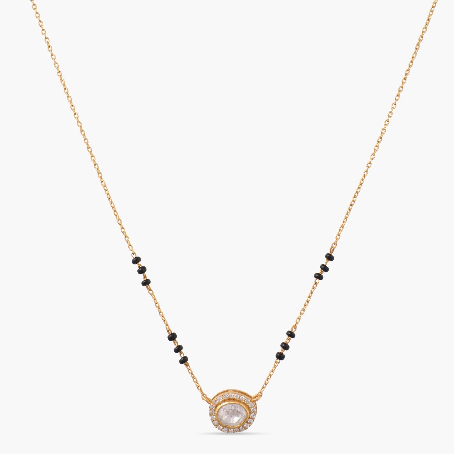 Necklaces Classic Moissanite Silver Mangalsutra Necklace