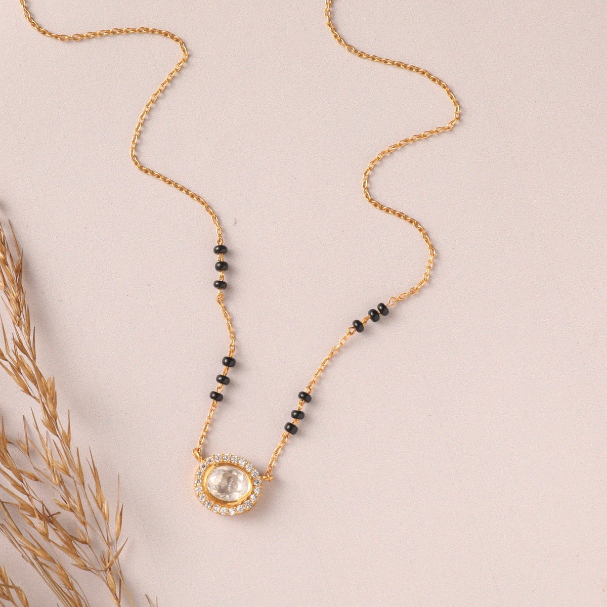 Necklaces Classic Moissanite Silver Mangalsutra Necklace