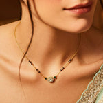 Necklaces Harmony Moissanite Silver Mangalsutra Necklace