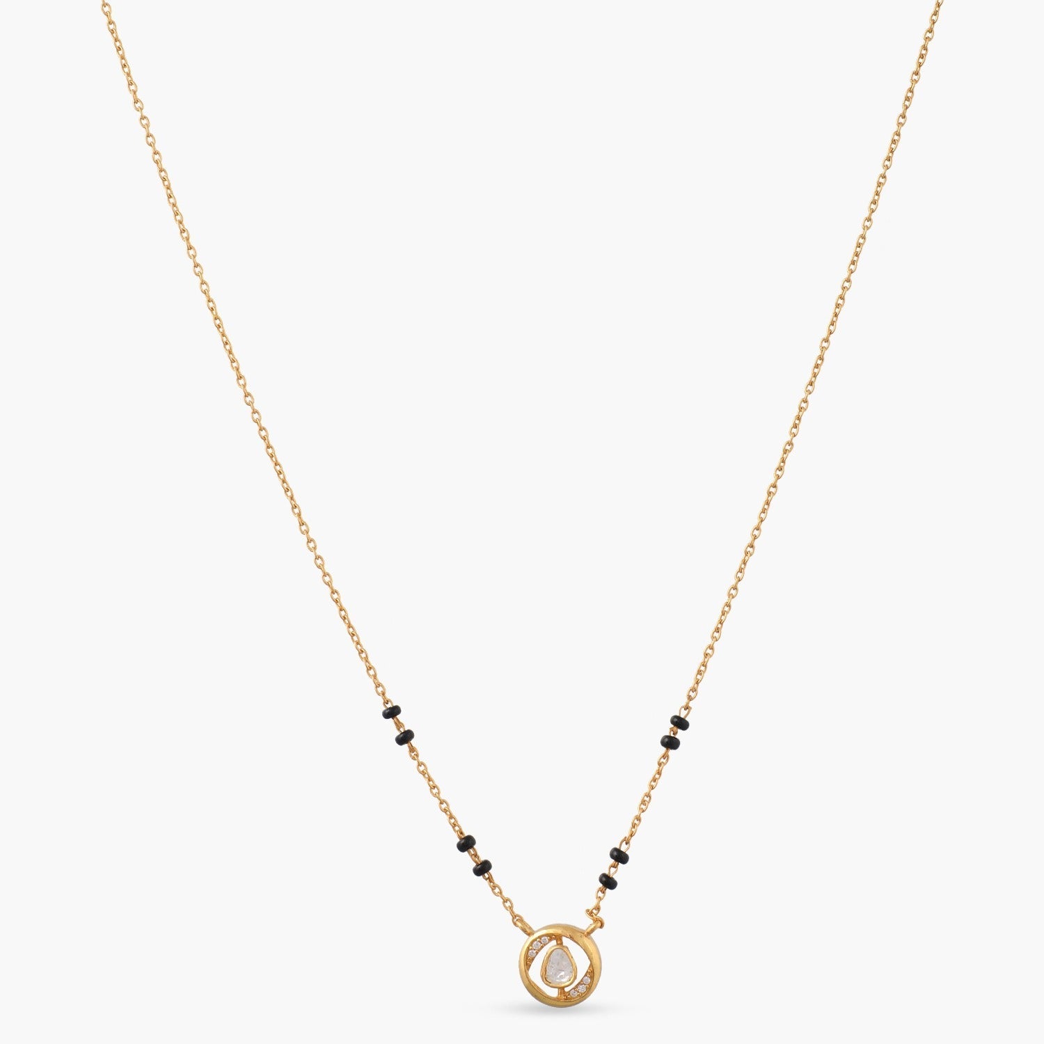 Necklaces Circle of Charm Moissanite Silver Mangalsutra Necklace