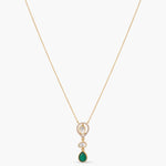 Iridescent Moissanite Silver Pendant Necklace